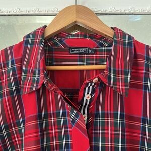 Vineyard Vines Red and Blue Plaid Dress